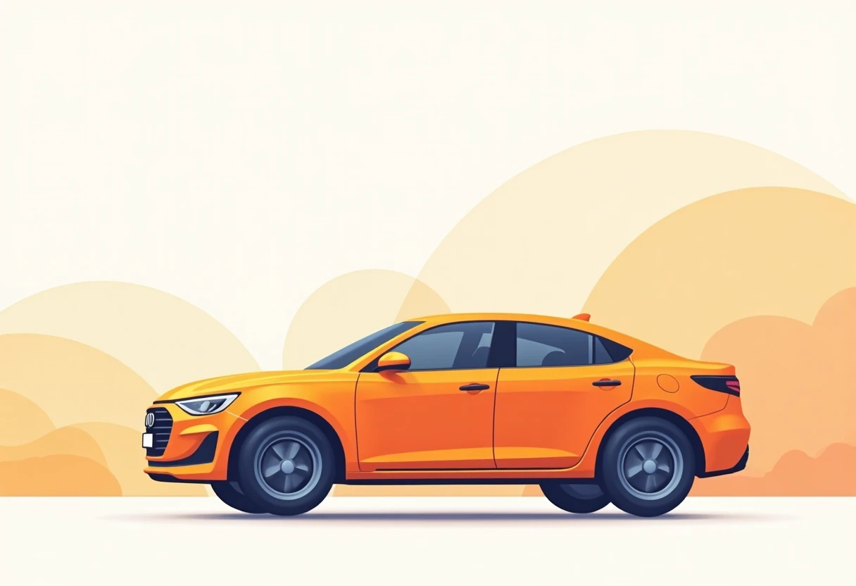 Stilvolles Auto in abstraktem Design