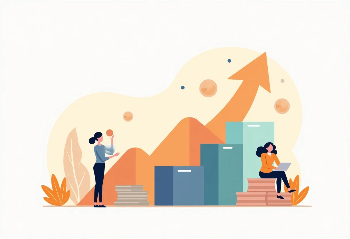 Visual representation of financial growth