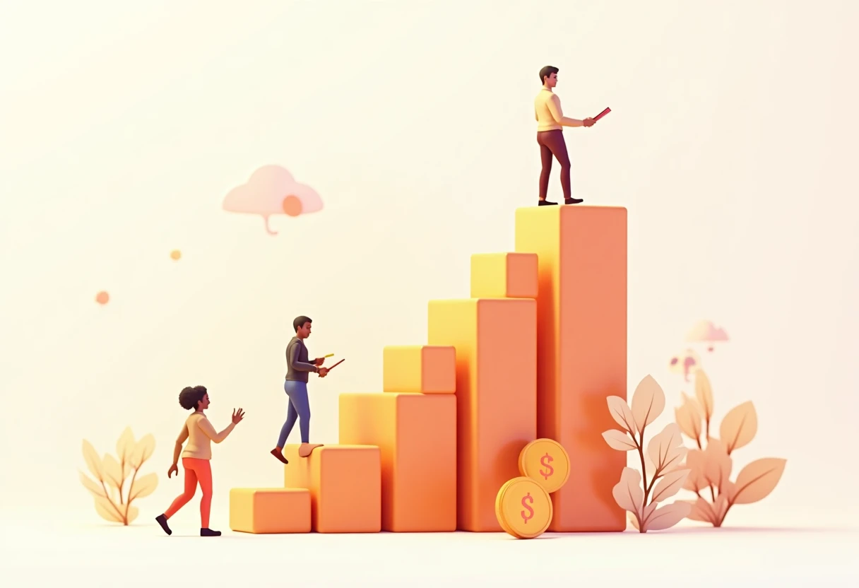 Crecimiento financiero ilustrado