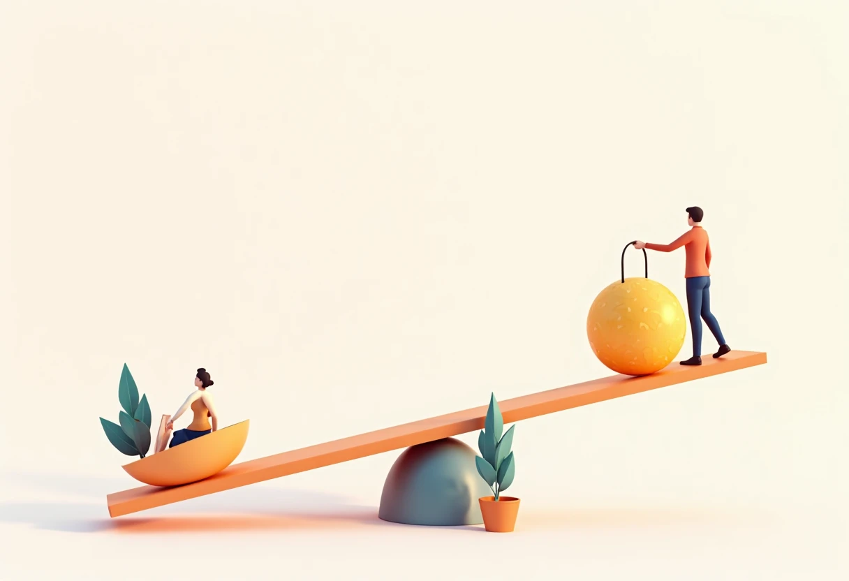 Balanzas simbolizando el equilibrio financiero