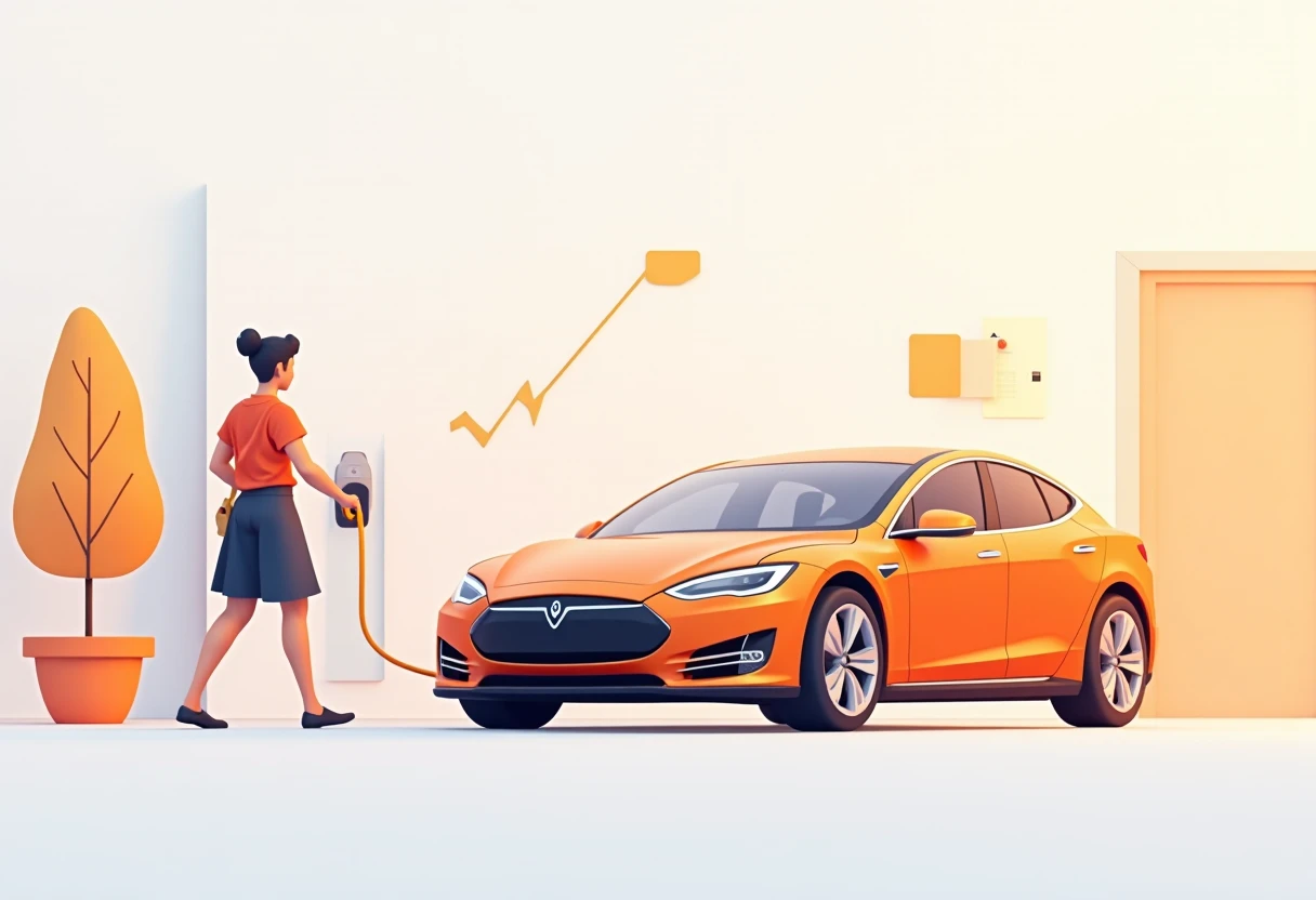 Auto eléctrico en carga