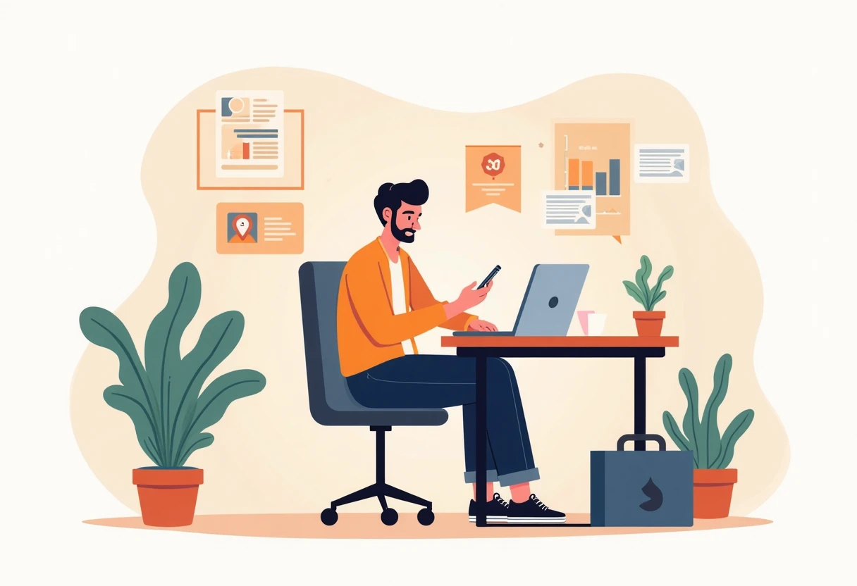 Freelancer analysant des options de prêt
